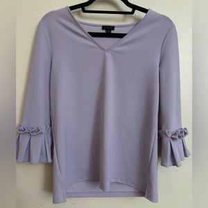 Ann Taylor Lilac Long Sleeve Formal Top